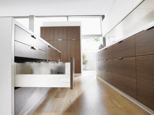 blum intivo tandombox drawer fittings system installed by Design Indian Kitchen company